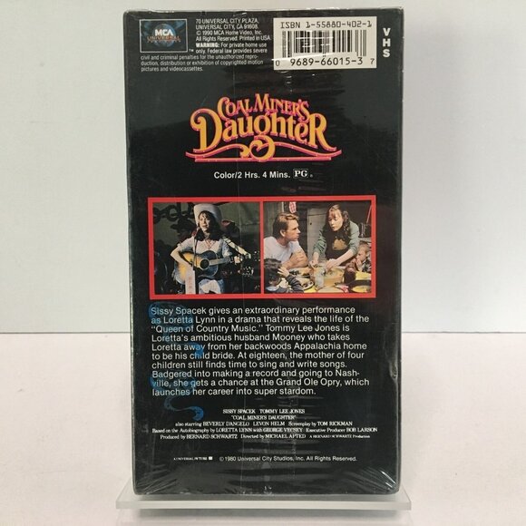 Coal Miners Daughter Sealed VHS 1992 Sissy Spacek Tommy Lee Jones MCA Universal - Picture 3 of 7